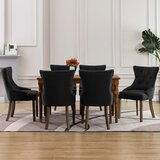  The Living Store Jedilni stoli 6 kosov črno blago - Jedilni Stol, (21454454) | Shoptok.si