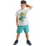 Denokids Alligator Boy T-shirt Gabardine Shorts Set Cene