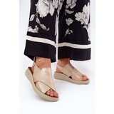 Boto Women's Sandals Made Of Eco Leather Gold Tosmelia | Shoptok.si