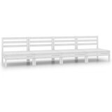 Maison Chic Seti vrtnega pohištva - Vrtna garnitura - Vrtni pohištvo set 4-delna bela trdna borovina, (21811274) | Shoptok.si
