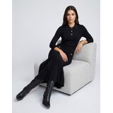 Michael Kors Dolge obleke POLO FLARE MIDI DRESS Črna | Shoptok.si