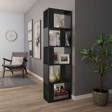 Ormarić za knjige / sobna pregrada crni 45x24x96 cm iverica | shoptok.hr