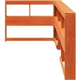  Knjižnica vzglavje L-oblike voščeno rjava 80 cm trdna borovina, (21792718) | Shoptok.si