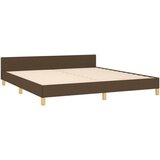  Posteljni okvir z vzglavjem temno rjav 180x200 cm blago, (20905080) | Shoptok.si
