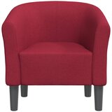  Zaobljena fotelja crvena boja vina od tkanine | shoptok.hr