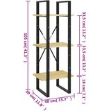 Ormarić za knjige s 3 razine 40 x 30 x 105 cm masivna borovina | Eponuda.ba