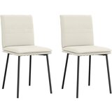 Maison Chic Jedilni stoli - Vzorci stoli 2 kosa krem žamet A316, (22032634) | Shoptok.si