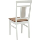  Stolac za blagovanje 2 pcs Bjela i prirodna Čvrsto drvo od gume | shoptok.hr