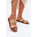 Boto Women's sandals with golden accents beige Jenoriela | Shoptok.si