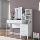 Hanah home toaletni stolić, bijeli Cijene