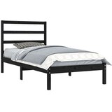  Okvir za krevet od masivne borovine crni 100 x 200 cm | shoptok.hr
