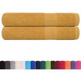 vidaXL Brisače 2 kos zlata 100x200 cm 360 g/m² 100% bombaž, (21822764) | Shoptok.si