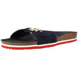 Tommy Hilfiger Natikači TH M0LDED FOOTBED FLAT S Modra | Shoptok.si