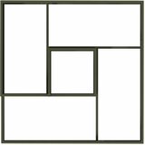  Vrtna saksija Maslinasto zelena 100 x 100 x 50 cm Čelična vrata | shoptok.hr