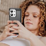 Techsuit Carbon Silicone maska za Xiaomi Redmi 15C 4G / Redmi 15C 5G - crna | shoptok.hr