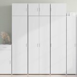  Visoka komoda bijela 70 x 42,5 x 185 cm od konstruiranog drva | shoptok.hr