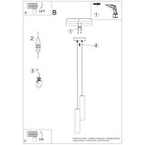 Sollux SL.1869 - Visilica na sajli LAGOS 2xGU10/10W/230V crna | Eponuda.com