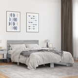 Furnova Posteljni okvir siva sonoma 140x190 cm inž. les in kovina, (21935476) Cene