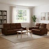  Set sofe 2 pcs Smeđa Umetnička suknja koža Cijene