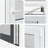  Okno za klet RISOR 50 x 50 cm PVC in steklo Antracit, (5000215191) | Shoptok.si