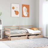 vidaXL Dnevni krevet s ladicama bez madraca 90x200 cm masivno drvo | shoptok.hr