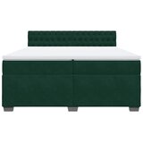  Krevet s oprugama i madracem tamnozeleni 200x200 cm baršunasti | shoptok.hr