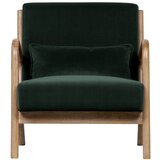 WOOOD Temno zelen žameten fotelj Mark | Shoptok.si