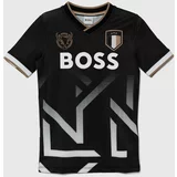 Boss Otroška kratka majica črna barva, J50651