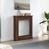 vidaXL Okvir za kamin rjavi hrast 75x20x87,5 cm inženirski les | Shoptok.si