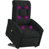  Električni masažni naslonjač na podizanje od tkanine crni | shoptok.hr