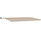  Skrovita tenda S LED lampica Bež 600 × 350 cm Tkanina i čelik | shoptok.hr