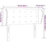  Uzglavlje s ušima tamnozeleno 93x23x78/88 cm baršunasto | shoptok.hr
