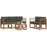  Set vanjskih sofa s jastukom 6 pcs Prirodna i antracit | Eponuda.com