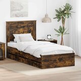  Okvir za krevet s ladicama Dimljeni hrast 100 x 200 cm - Dimljeni hrast 100 x 200 cm | shoptok.hr