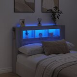 vidaXL LED posteljno vzglavje siva sonoma 140x18,5x103,5 cm inž. les Cene