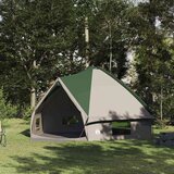  Teepee šotor s streho Zelena in Bela 490 x 410 x 210 cm, (5000091112) | Shoptok.si