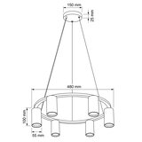 Brilagi LED RGBW prigušiva luster na sajli SELE 6xGU10/6,5W/230V bela | Eponuda.com