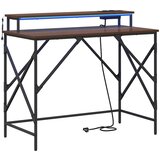  Stol s policom Smeđi hrast 100 x 50 x 86,5 cm Konstruirano drvo | shoptok.hr