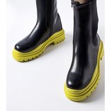 Gemre Black ankle boots on a colorful sole Delebio | Shoptok.si