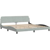  Okvir za krevet bez madraca Hanko svjetlosivi 200 x 200 cm baršunasti | Eponuda.com