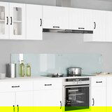 vidaXL Zaščita za kuhinjo Bela 100 x 40 x 0.8 cm kaljeno steklo | Shoptok.si