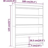 Ormarić za knjige / pregrada boja hrasta sonome 100x30x135 cm | shoptok.hr