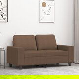 vidaXL kavč dvosed rjav 120 cm blago | Shoptok.si