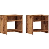 Maison Chic Dvo delni komplet Nočne omarice - Nočne mize starinski les 40x30x40 cm inženirski les, (21687303) Cene