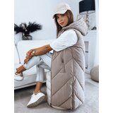 DStreet Kamizelka damska pikowana ZIPIS beżowa | Shoptok.si