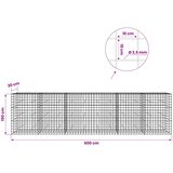  Gabion s žicom debljine 3,5 mm i mrežom 10x10 cm 600x30x150 cm | shoptok.hr