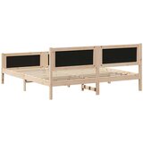  Krevetna konstrukcija Crna 180 x 200 cm Čvrsto borovo drvo | shoptok.hr