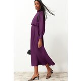 Trendyol Dark Purple Aller Piece Detailed Woven Dress Trendyol Dark Purple Aller Piece Detailed Woven Dress Slike