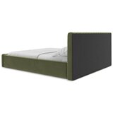 Makamii Zeleni tapecirani bračni krevet s prostorom za odlaganje s podnicom 160x200 cm Lemi – | shoptok.hr