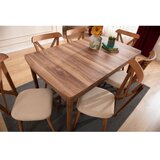Hanah home Set Trpezarijski sto i 4 stolice Cenova Brown | Eponuda.com